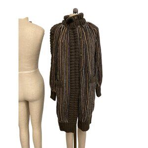 Missoni Made In Italy Striped Knit Wool Cardigan Coat Size 40